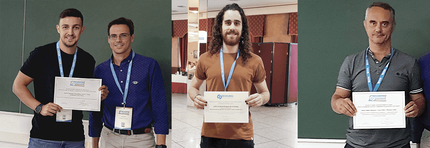 CiTIUS dazzles at the national conference of the scientific society SISTEDES, which awards two scientific works and recognizes a thesis of the center as the best of the year
